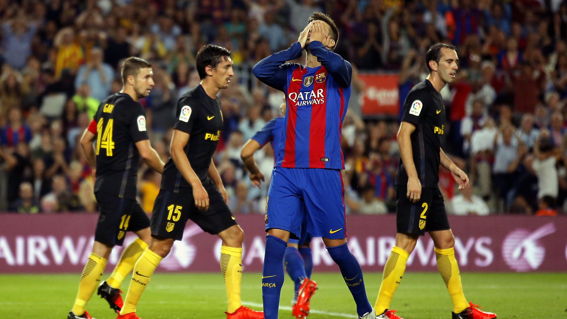 Atl&eacute;tico de Madrid tirou espa&ccedil;o do Barcelona e foi chave para arrancar empate no Camp Nou