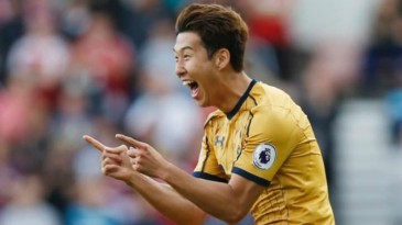 Em ótima fase no Tottenham, Son acertou um chute tão bonito que nem ele acreditou