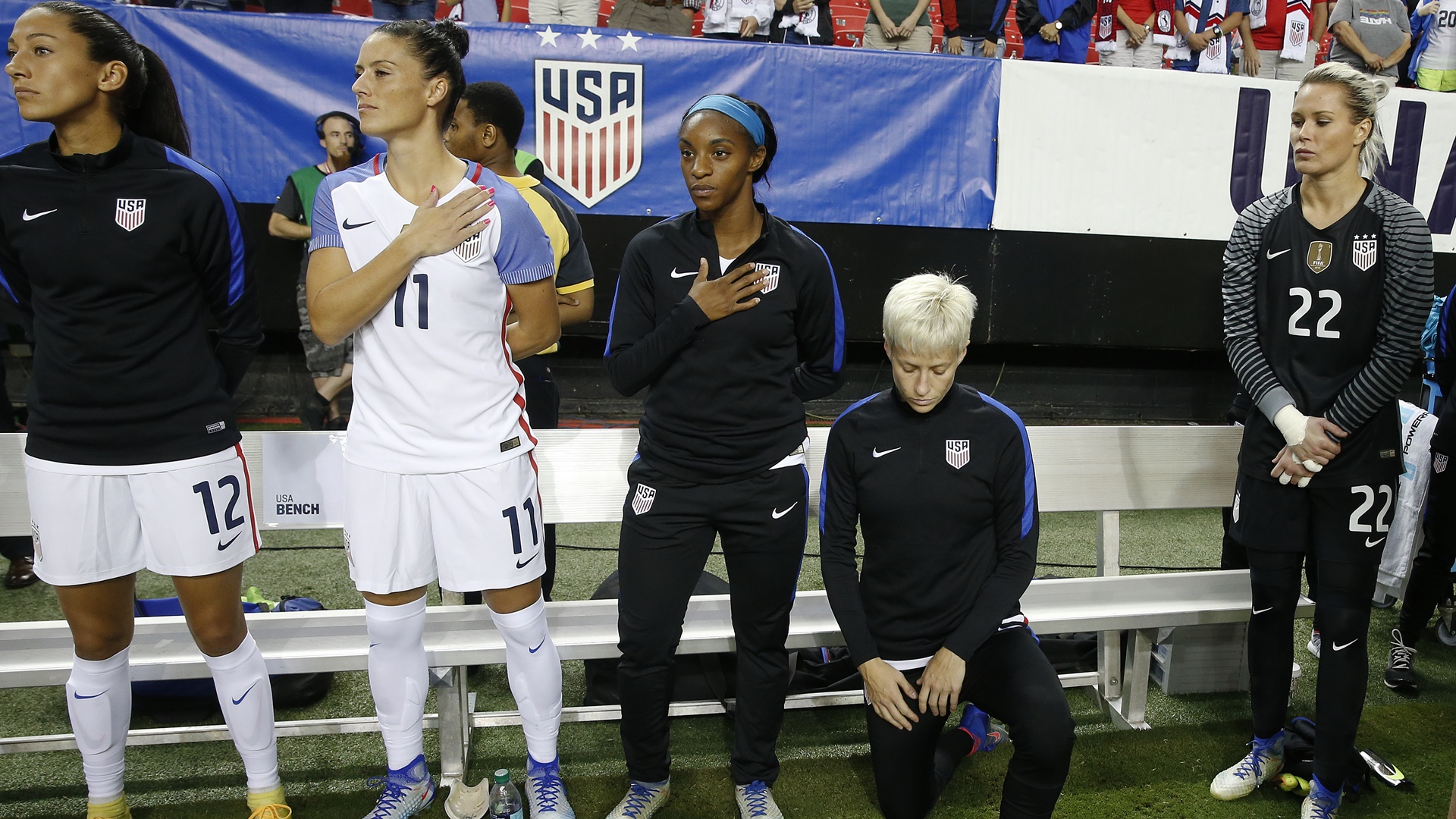 Rapinoe explica protesto contra viol&ecirc;ncia policial: &ldquo;N&atilde;o posso suportar este tipo de opress&atilde;o&rdquo;