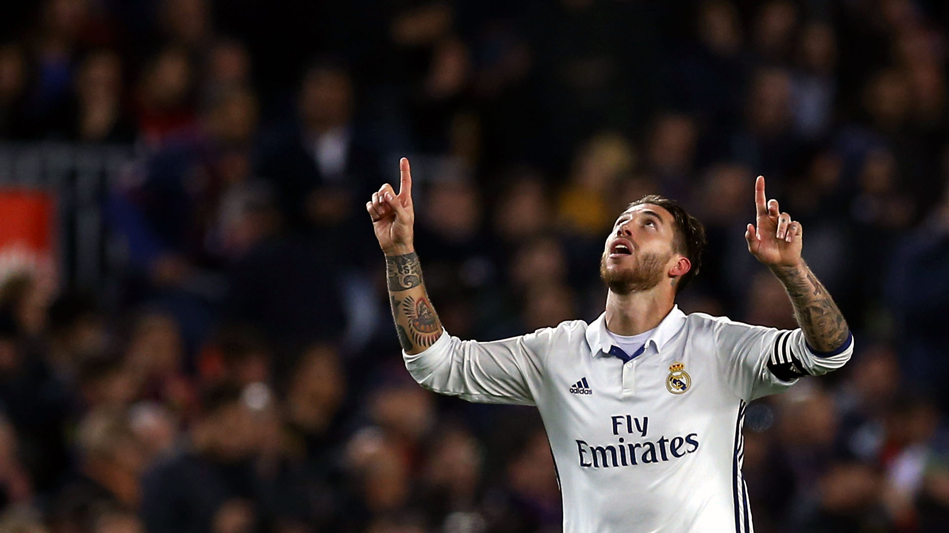 Sergio Ramos comemora o gol do Real Madrid (AP Photo/Francisco Seco)