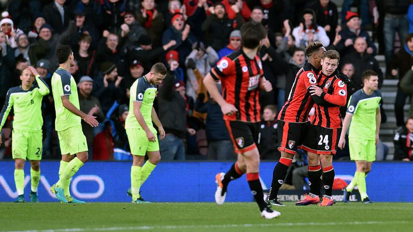 Liverpool vencia por 3 a 1 e tomou uma virada insana do Bournemouth