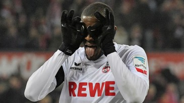 Modeste anotou um belo e difícil gol no empate do Colônia com o Leverkusen