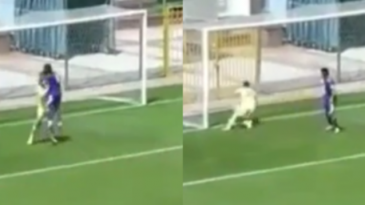 Meus olhos! Zagueiro abraça goleiro por pênalti defendido e, na empolgação, marca gol contra