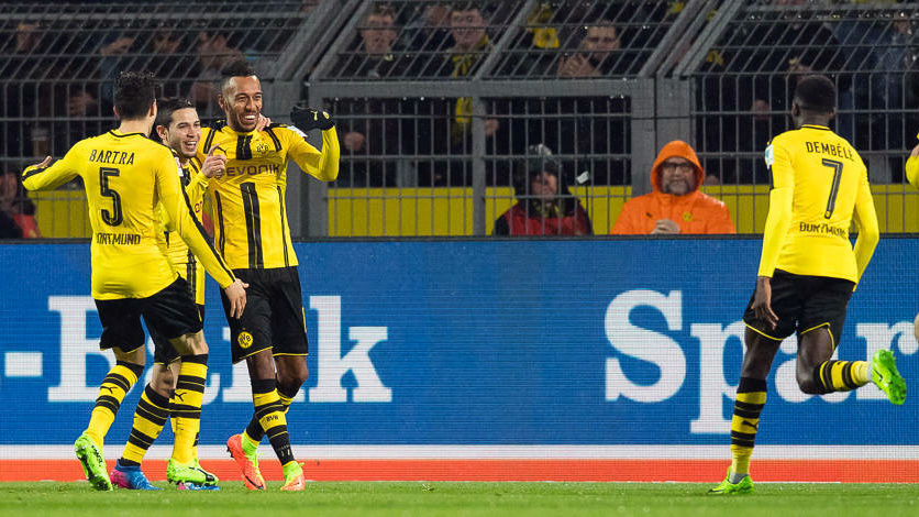 Combina&ccedil;&atilde;o Demb&eacute;l&eacute; e Aubameyang d&aacute; vit&oacute;ria ao Dortmund contra o RB Leipzig