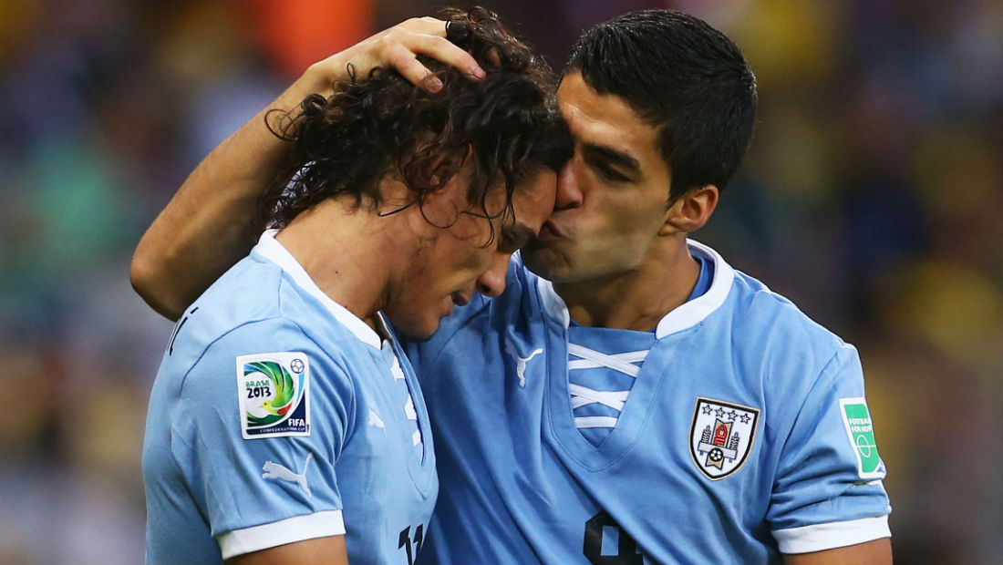 Cavani e Su&aacute;rez (Foto: Getty Images)