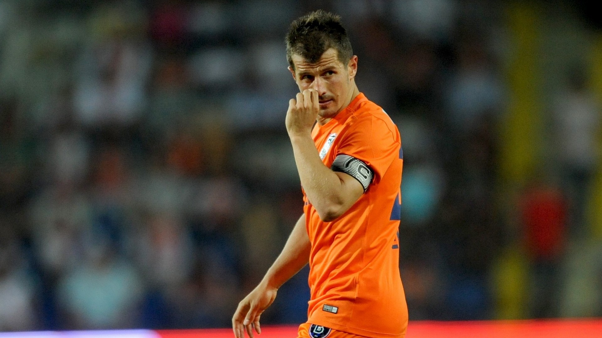 ISTANBUL, TURKEY - AUGUST 06: Emre Belozoglu of Medipol Basaksehir during the UEFA Europa League third qualifying round second leg match between Medipol Basaksehir and AZ Alkmaar at Basaksehir Fatih Terim stadium on August 06, 2015 in Istanbul, Turkey. (Berk &Ouml;zkan - Anadolu Agency)