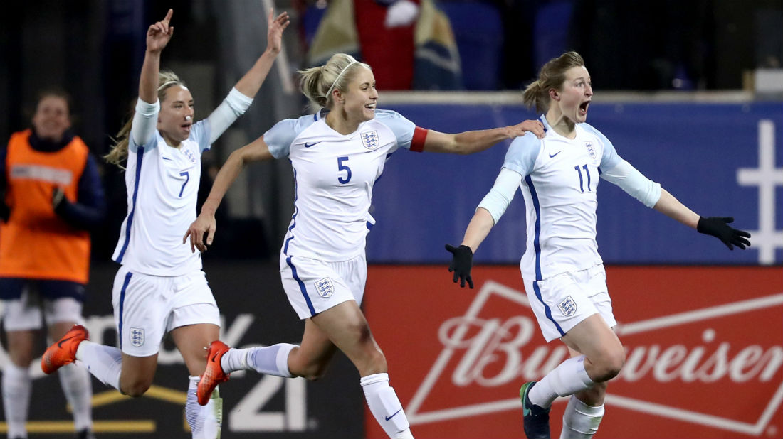 Sele&ccedil;&atilde;o feminina da Inglaterra conseguiu uma rara vit&oacute;ria sobre as americanas nos EUA