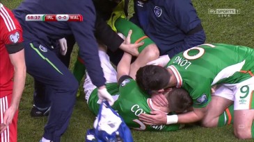 Foi tocante ver o abraço de Shane Long em Coleman após o capitão fraturar a perna