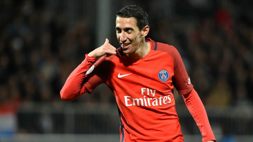 Dois belos gols de Di Mar&iacute;a salvaram o PSG do trope&ccedil;o contra o Angers