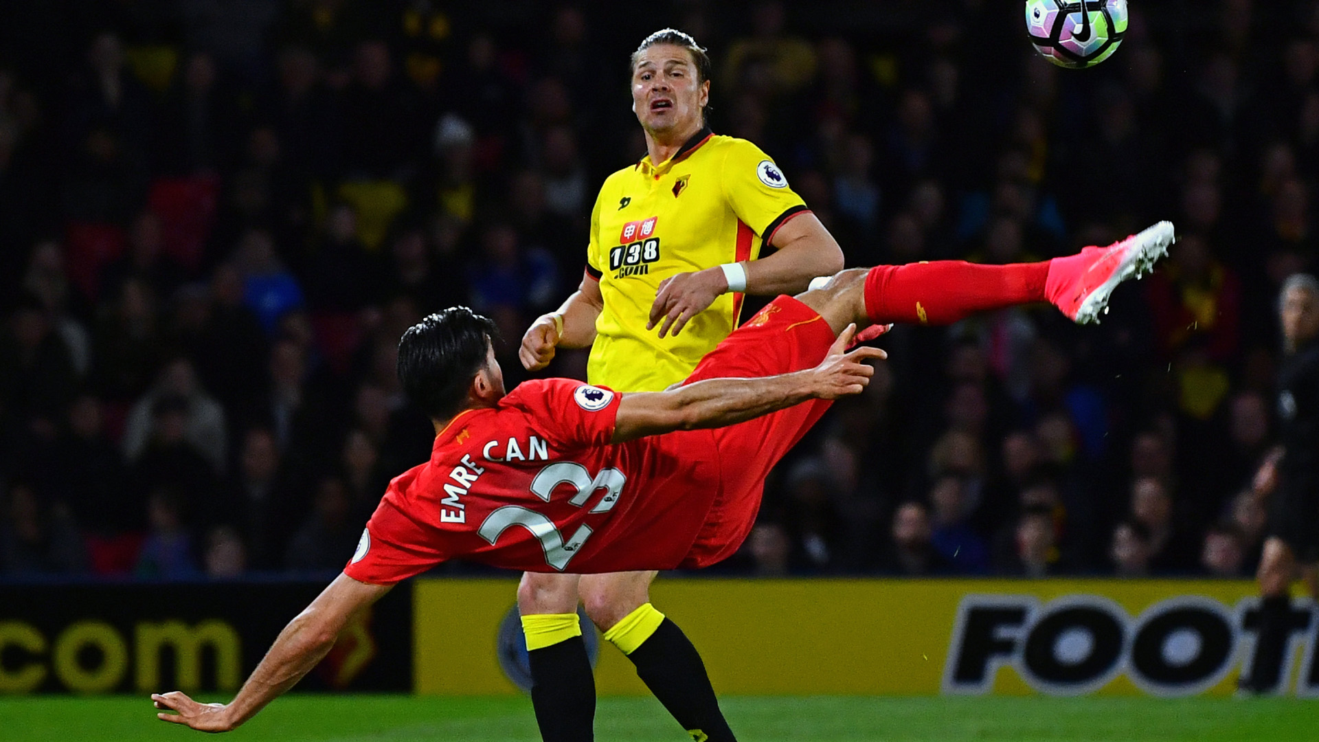 O que valeu na magra vit&oacute;ria do Liverpool sobre o Watford foi o gola&ccedil;o de Can
