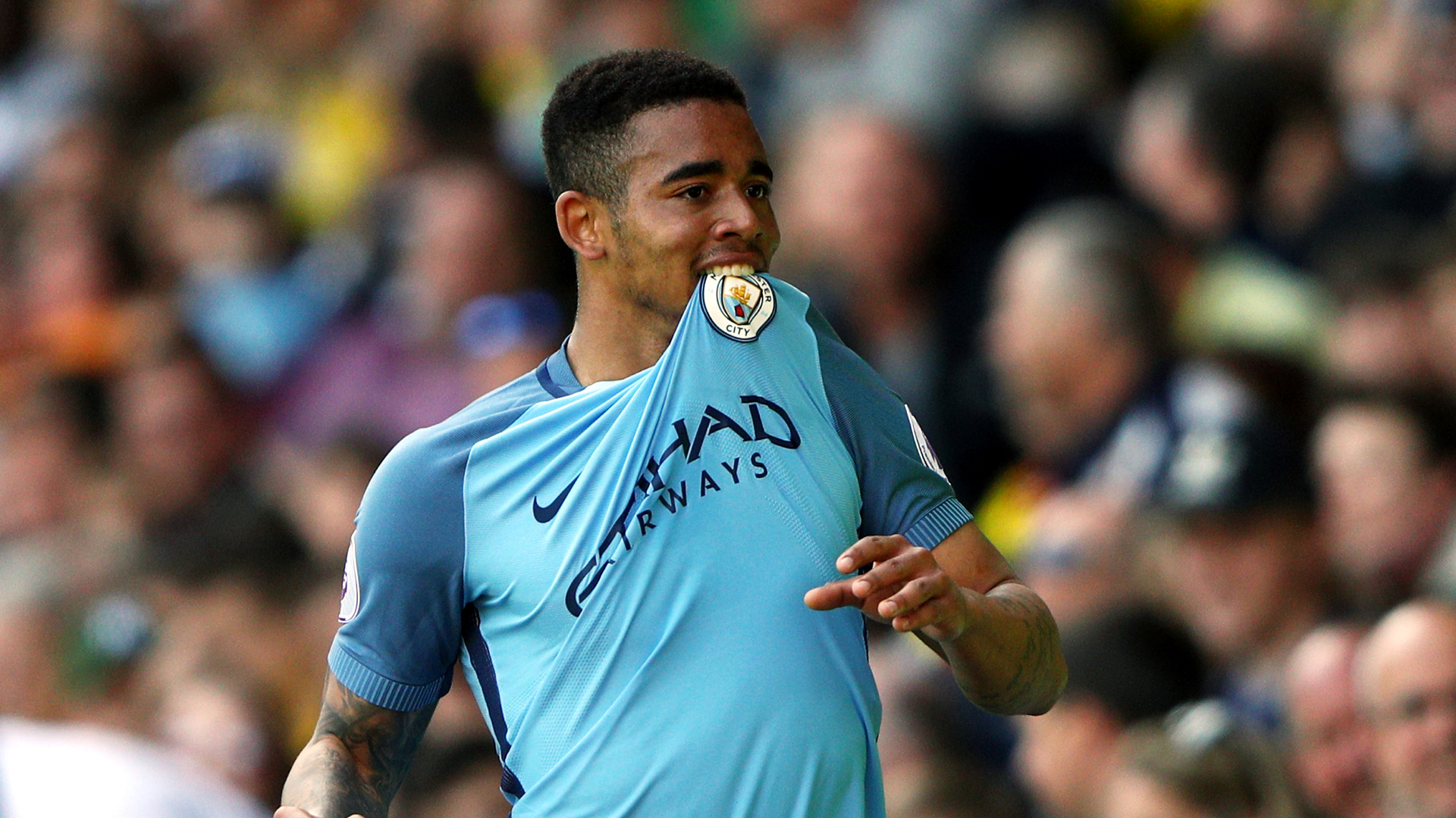 Gabriel Jesus marcou mais um para o Manchester City (Photo by Ian Walton/Getty Images)