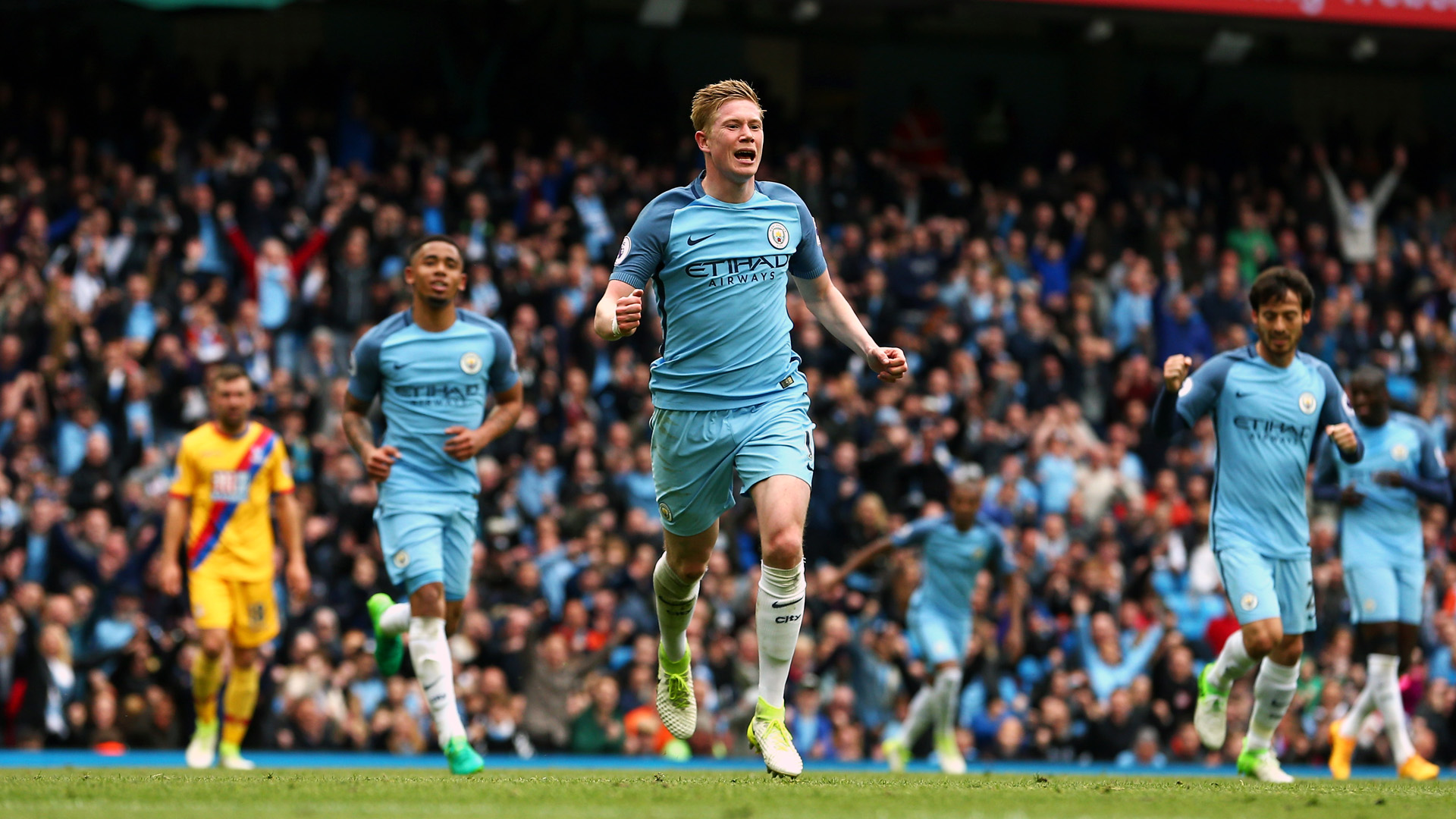 De Bruyne foi o craque do Manchester City na vit&oacute;ria sobre o Crystal Palace