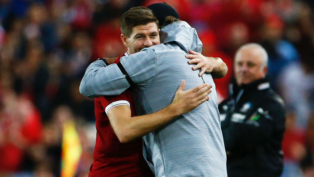 Qual ex-jogador do Liverpool Klopp gostaria de ter em seu time? &ldquo;Essa &eacute; f&aacute;cil: Gerrard&rdquo;