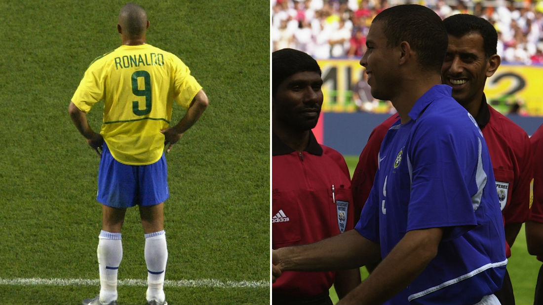 O cabelo de Ronaldo cresceu rapidinho naquele Mundial (Foto: Getty Images)