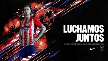 O Atlético de Madrid colocou um arranhão de urso na sua nova camisa principal