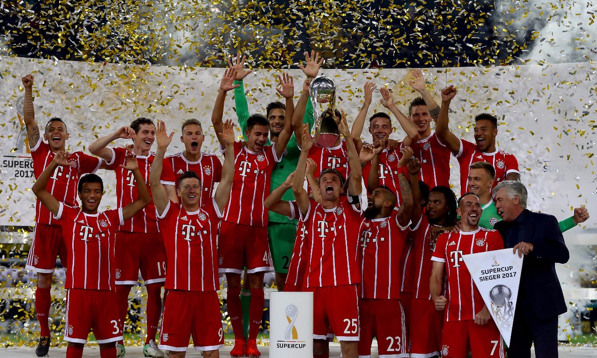 O Bayern n&atilde;o foi brilhante, mas j&aacute; leva a primeira ta&ccedil;a ao bater o Dortmund na Supercopa