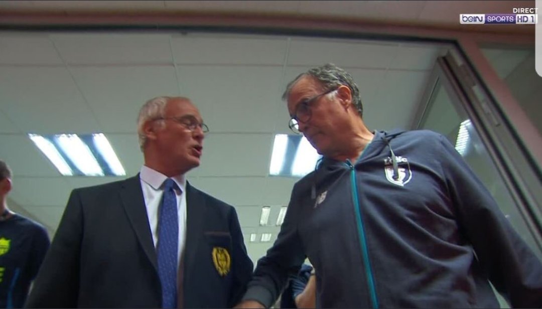 Sobrou considera&ccedil;&atilde;o no duelo entre Bielsa e Ranieri, dois personagens singulares do futebol