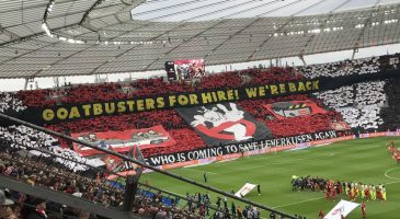 Leverkusen fez um mosaico inspirado em ‘Os Caça-Fantasmas’ para zoar o rival Colônia