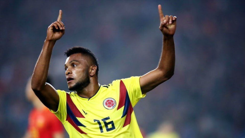 Borja anotou seus primeiros gols pela sele&ccedil;&atilde;o colombiana, e que pintura fez para abrir a contagem