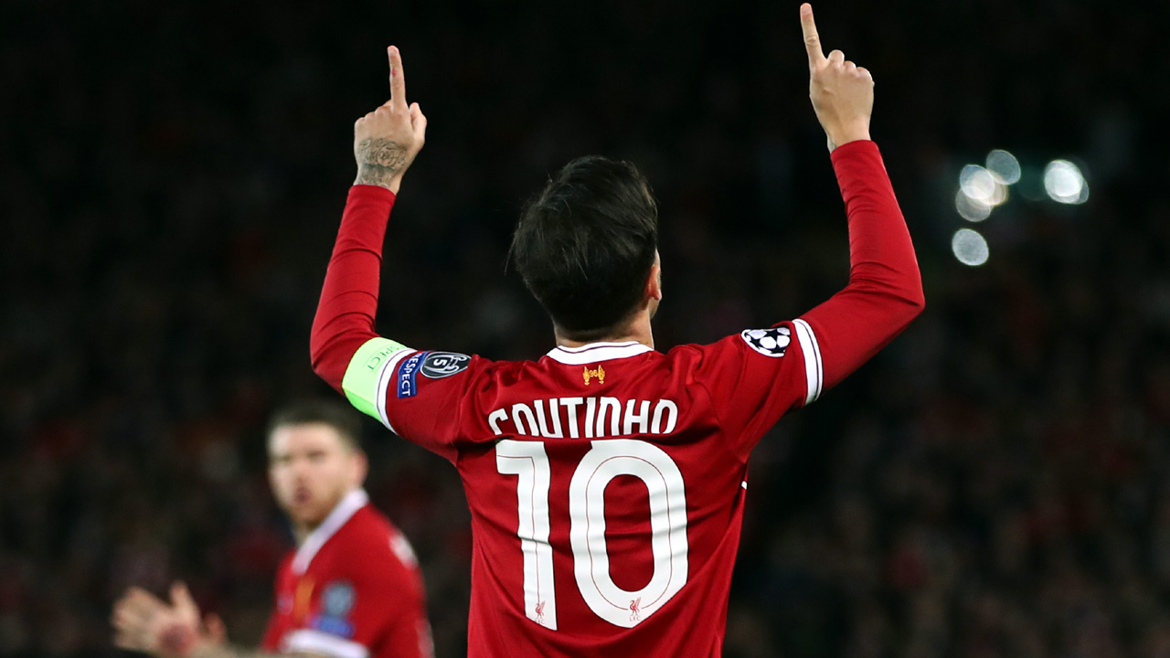 Show de Coutinho, goleada e classifica&ccedil;&atilde;o: Liverpool teve uma noite europeia daquelas