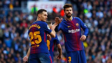 A alegria dos filhos de Vermaelen vendo o pai escalado pelo Barcelona contra o Real Madrid é contagiante