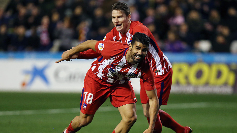Diego Costa comemora volta ao Atl&eacute;tico de Madrid e recebe elogios at&eacute; de advers&aacute;rios