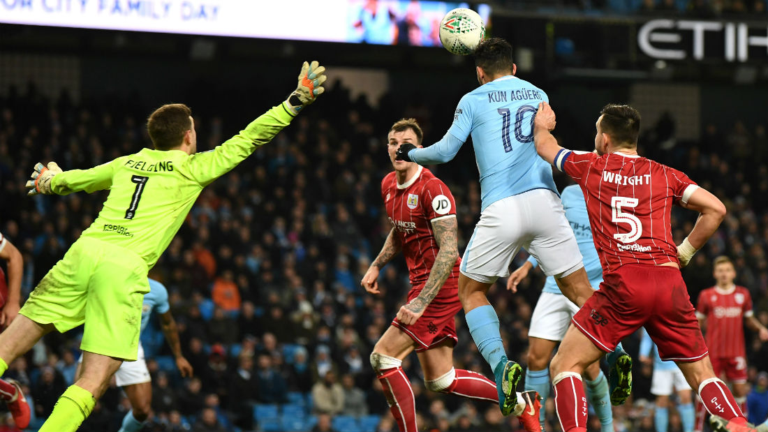 O corajoso Bristol City aprontava mais uma, at&eacute; Ag&uuml;ero arrancar a vit&oacute;ria suada do City