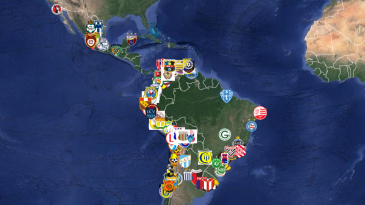 Todos os 210 clubes da Libertadores, de 1960 a 2018, em um só mapa [atualizado]