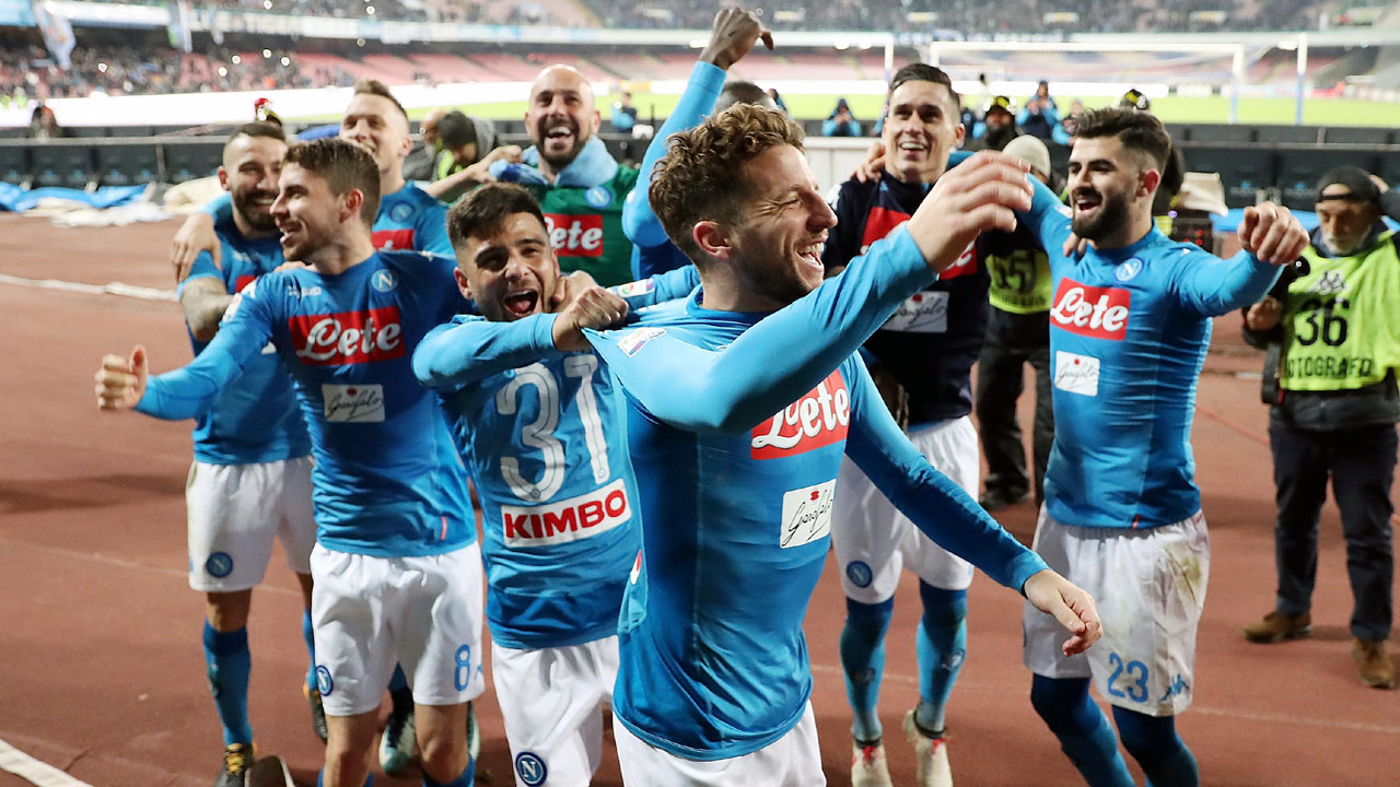 Bloco do Napoli faz segundo tempo nota 10: virada e vit&oacute;ria avassaladora sobre a Lazio