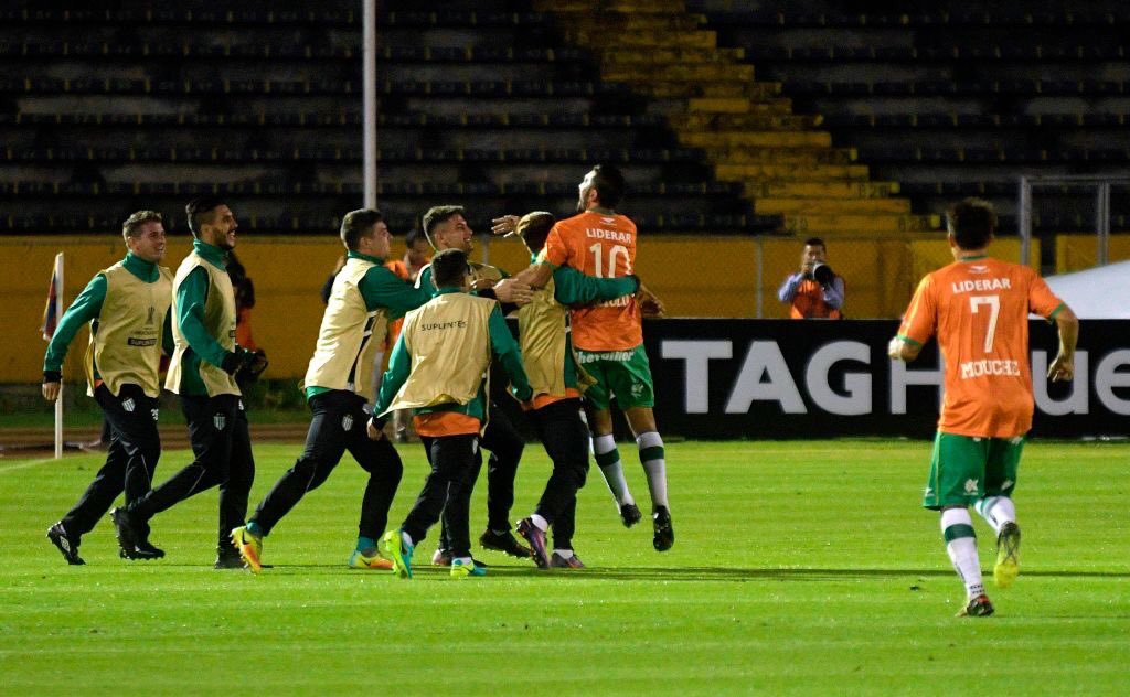 Aos 46 do 2&deg; tempo, o Banfield buscou uma classifica&ccedil;&atilde;o card&iacute;aca na Libertadores