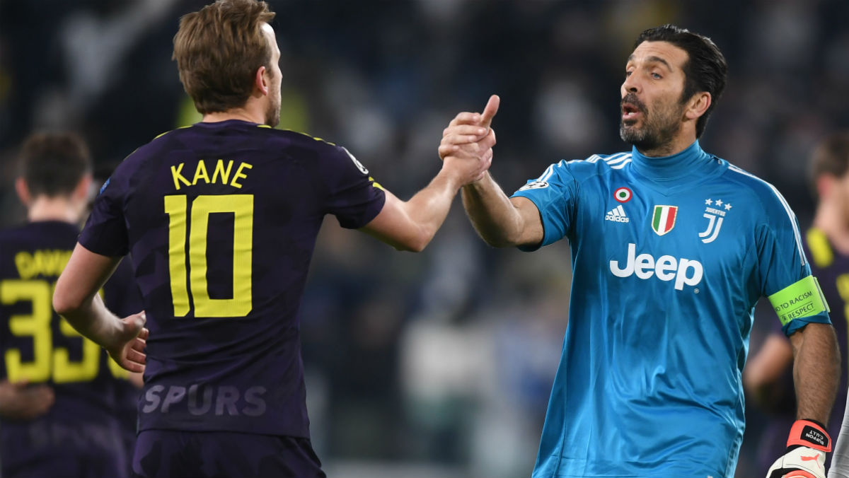 Juventus x Tottenham tamb&eacute;m foi o jogo do grande duelo entre Kane e Buffon. Quem venceu?