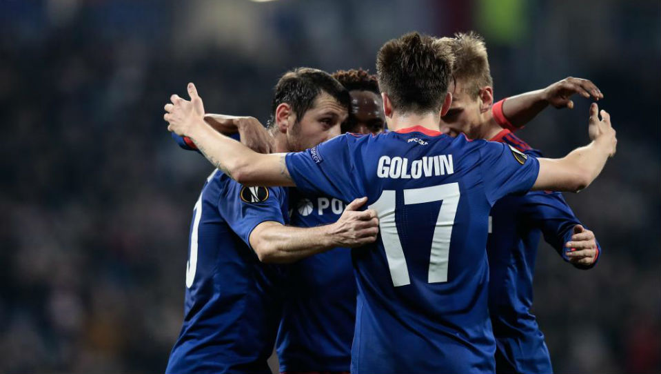 O CSKA Moscou eliminou o Lyon na Fran&ccedil;a e foi a grande surpresa na quinta de Liga Europa