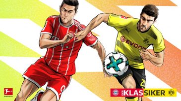 Uma coleção de 10 pinturas do Bayern e mais 10 do Dortmund no Klassiker