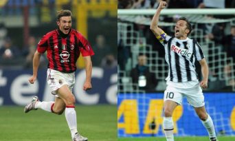 O gol antológico de Shevchenko contra a Juve e a assistência de bicicleta de Del Piero contra o Milan