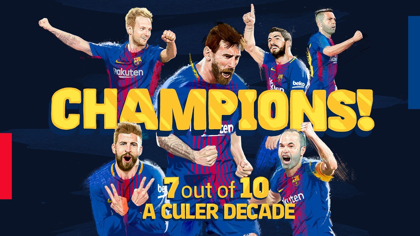 Uma d&eacute;cada dominante: Barcelona chegou ao s&eacute;timo t&iacute;tulo espanhol em 10 anos
