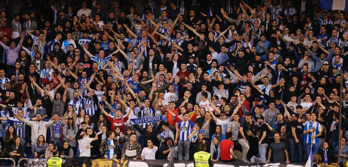 Mesmo &agrave; beira da queda, a torcida do Depor deu uma imensa prova de f&eacute; no Riazor