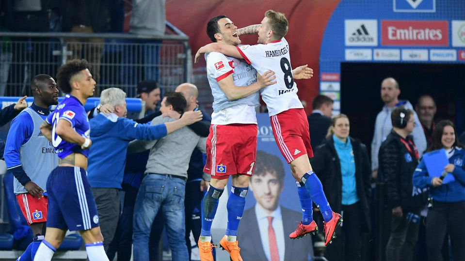 Com um gola&ccedil;o nos minutos finais, o Hamburgo voltou a vencer ap&oacute;s 15 rodadas na seca