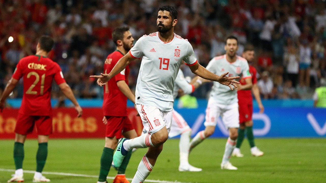 No seu melhor jogo pela sele&ccedil;&atilde;o, Diego Costa se adaptou &agrave; Espanha, que tamb&eacute;m se adaptou a ele