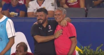 Os pênaltis entre United e Milan se arrastaram tanto que até Gattuso e Mourinho quiseram cobrar