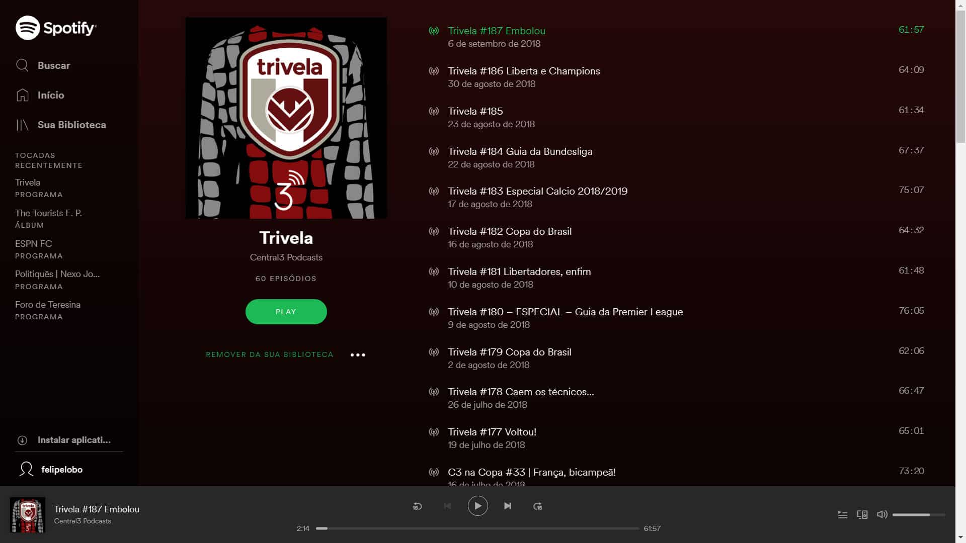 Novidade no podcast Trivela: chegamos ao Spotify, o maior servi&ccedil;o de streaming do mundo!