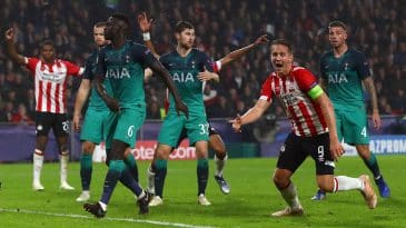 Tottenham paga caro por erros, cede empate ao PSV e situação fica complicada na Champions