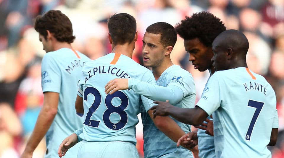 Hazard segue impar&aacute;vel, mas o triunfo do Chelsea tamb&eacute;m contou com o ressurgimento de Ross Barkley