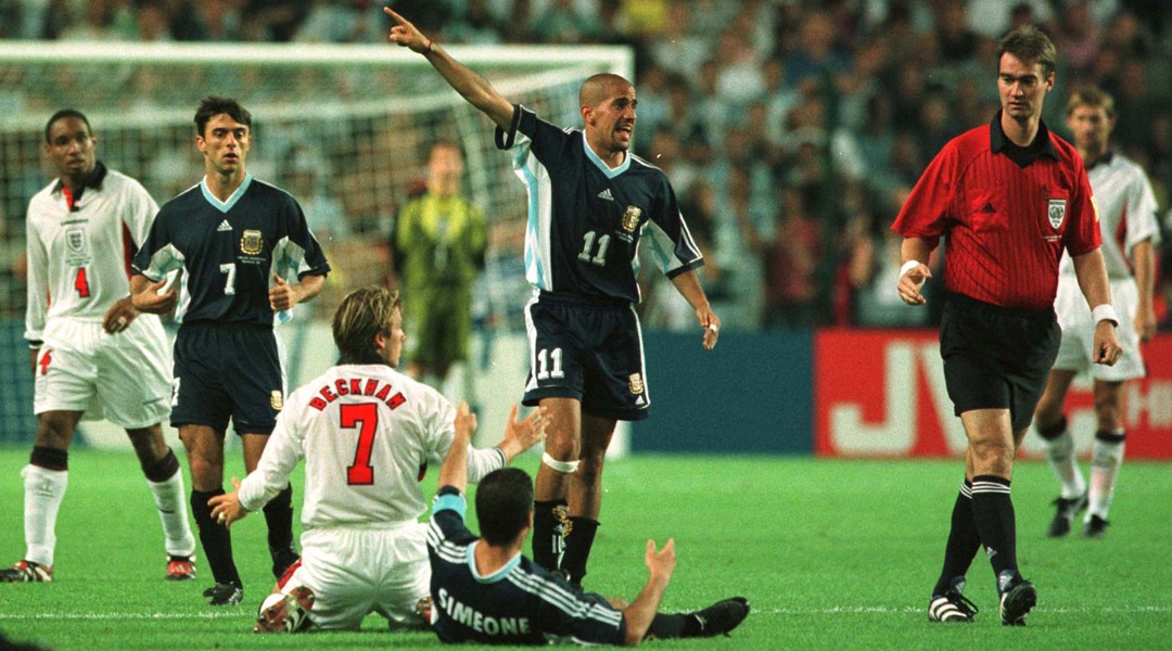 [Imortais do Futebol] Relembre o &eacute;pico Argentina 2&times;2 Inglaterra na Copa de 1998