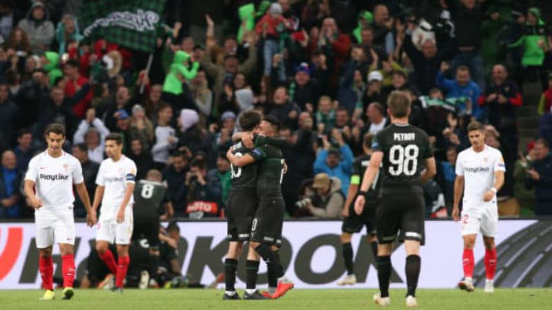Um gol de meia-bicicleta coroou a rea&ccedil;&atilde;o espetacular do Krasnodar sobre o Sevilla