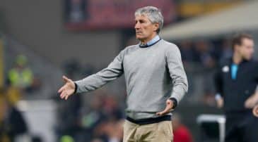 Valorização do jogo: Setién pede desculpas pela cera do Betis no fim da vitória sobre o Milan