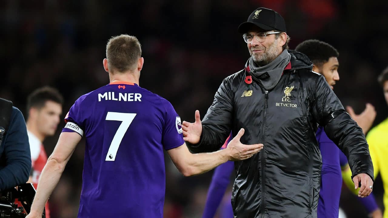 Klopp: &ldquo;Milner &eacute; como vinho, um muito bom. Ele est&aacute; ficando melhor&rdquo;