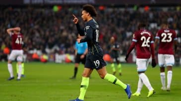 Manchester City, líder, sobrou contra o West Ham com direito a golaço de Sané