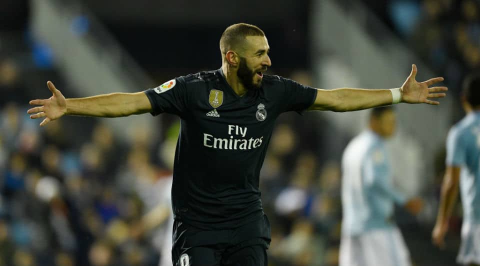 O Real Madrid superou as adversidades e contou com Benzema inspirado para derrotar o Celta