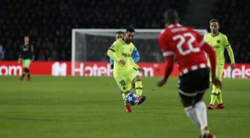 O PSV bem que lutou, mas qualquer jogo fica duríssimo quando Messi resolve estourar