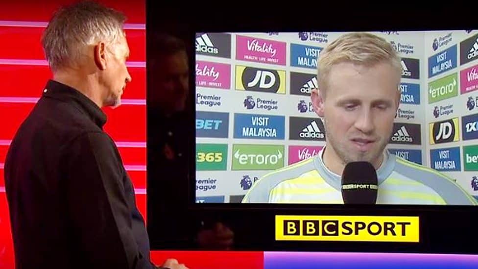 Foi de cortar o cora&ccedil;&atilde;o a entrevista de Schmeichel ap&oacute;s a semana dif&iacute;cil que enfrentou com o Leicester